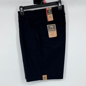 Brahma Mens Relaxed Fit Canvas Shorts Black 9 Inch Inseam Work Utility Size 32